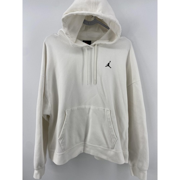 Jordan Tops - Jordan Hoodie Womens XL White Fleece Jumpman Logo Pullover Basketball Gym
